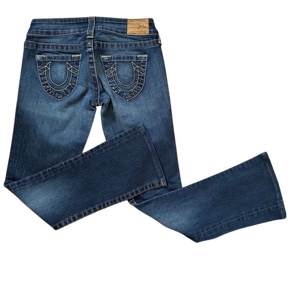 True Religion Bootcut Jeans – Women’s Size 27, Made in USA, Dark Wash - Picture 2 of 10